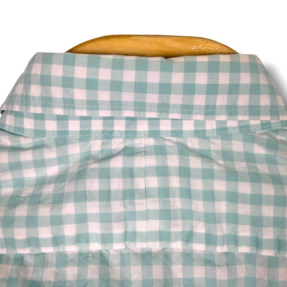 Polo Ralph Lauren Button Down Mens Large Green Gingham Check Cotton Stretch Pony - Picture 5 of 9